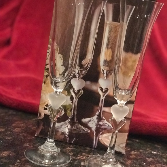 Toasting / champagne Flutes Set of 2 - Picture 3 of 5